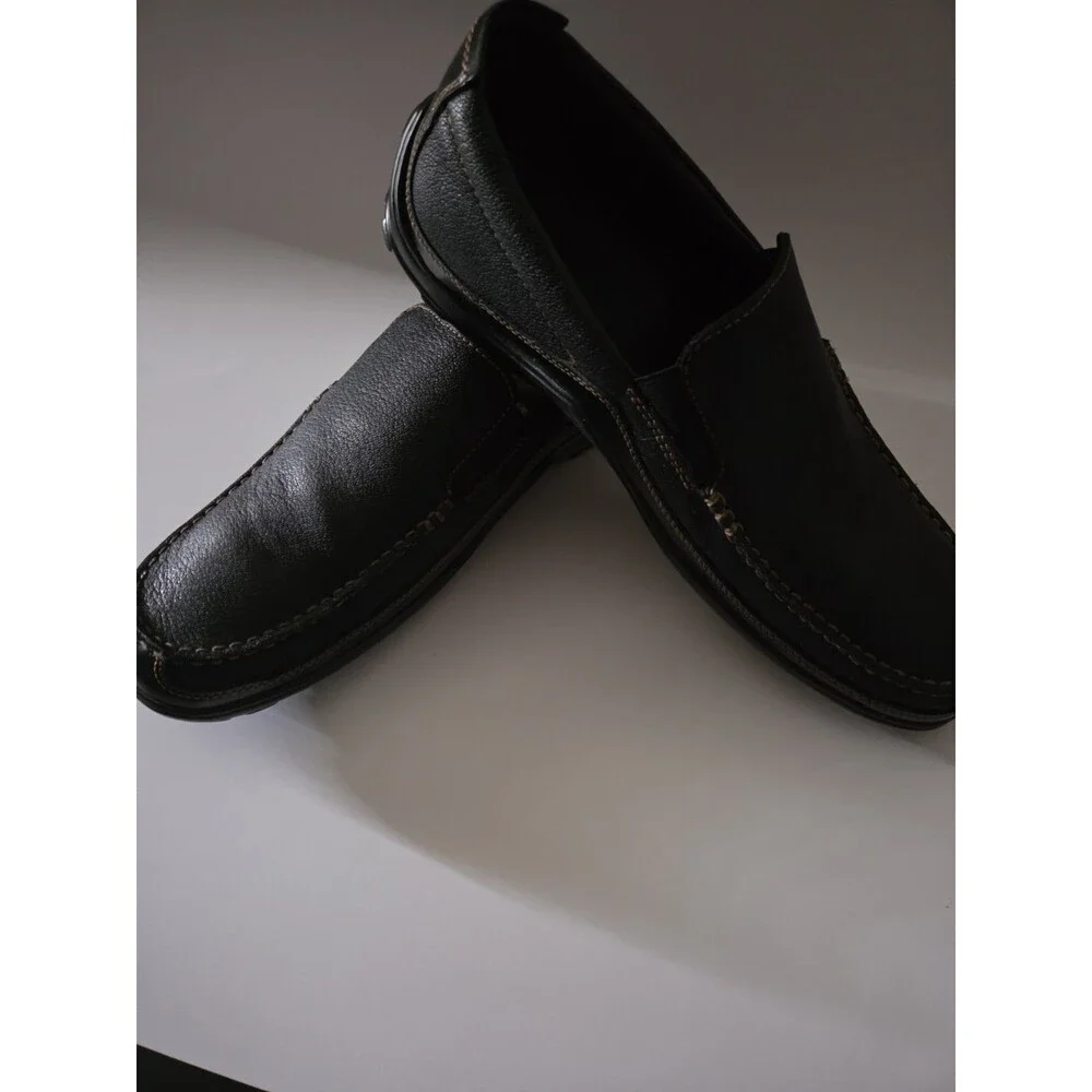 Cole Haan TUCKER Black Venetian Leather Loafers Comfort Driver Mens Shoes 10 M